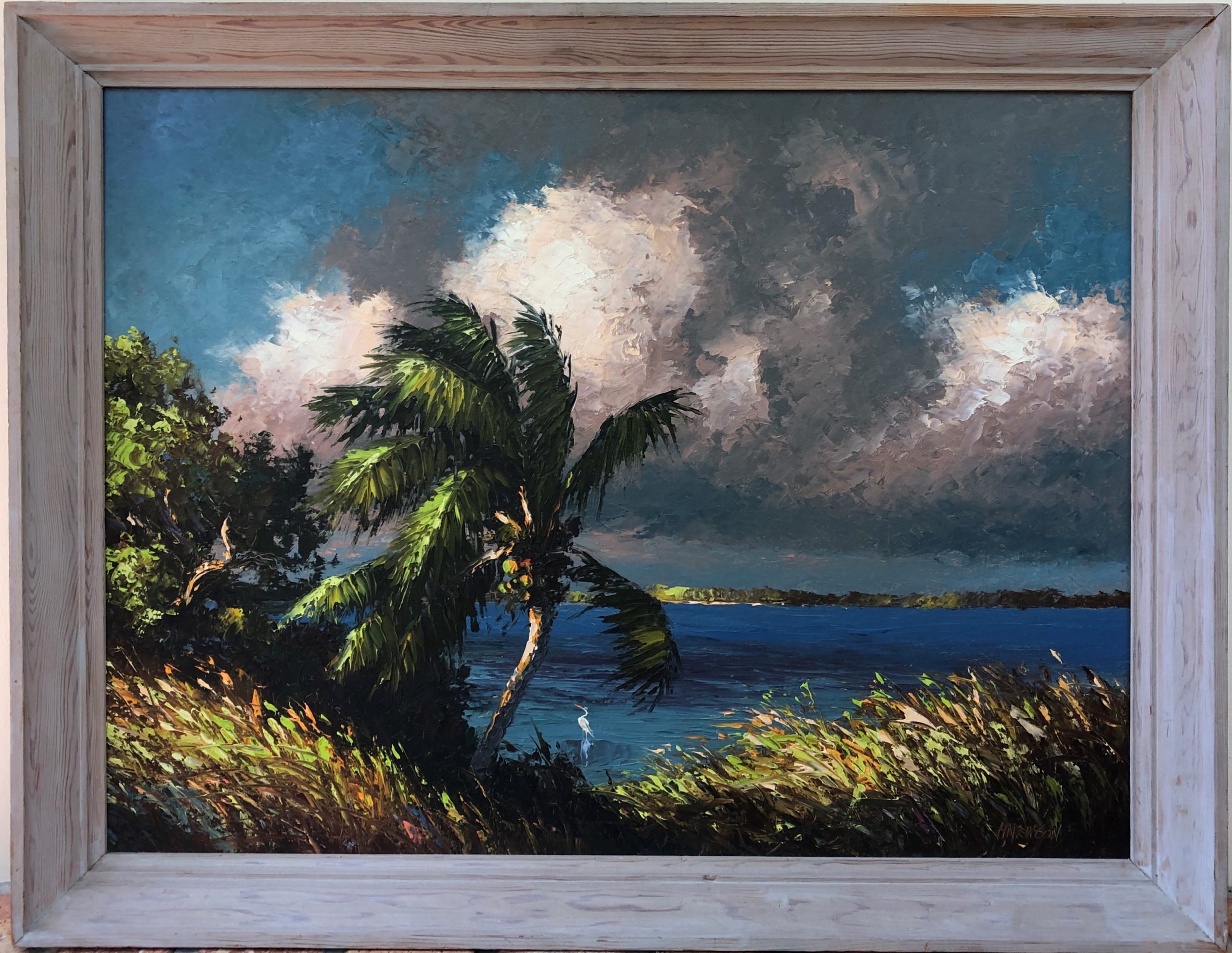 Palm on River Harold Newton Oil on Upson board Courtesy of Roger Lightle Palm on River Harold Newton